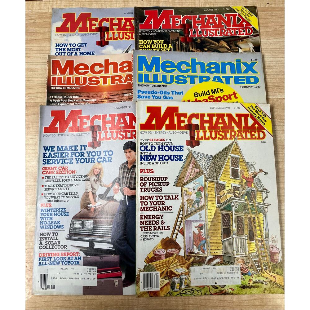 Mechanix Illustrated Magazine Bundle of 6.